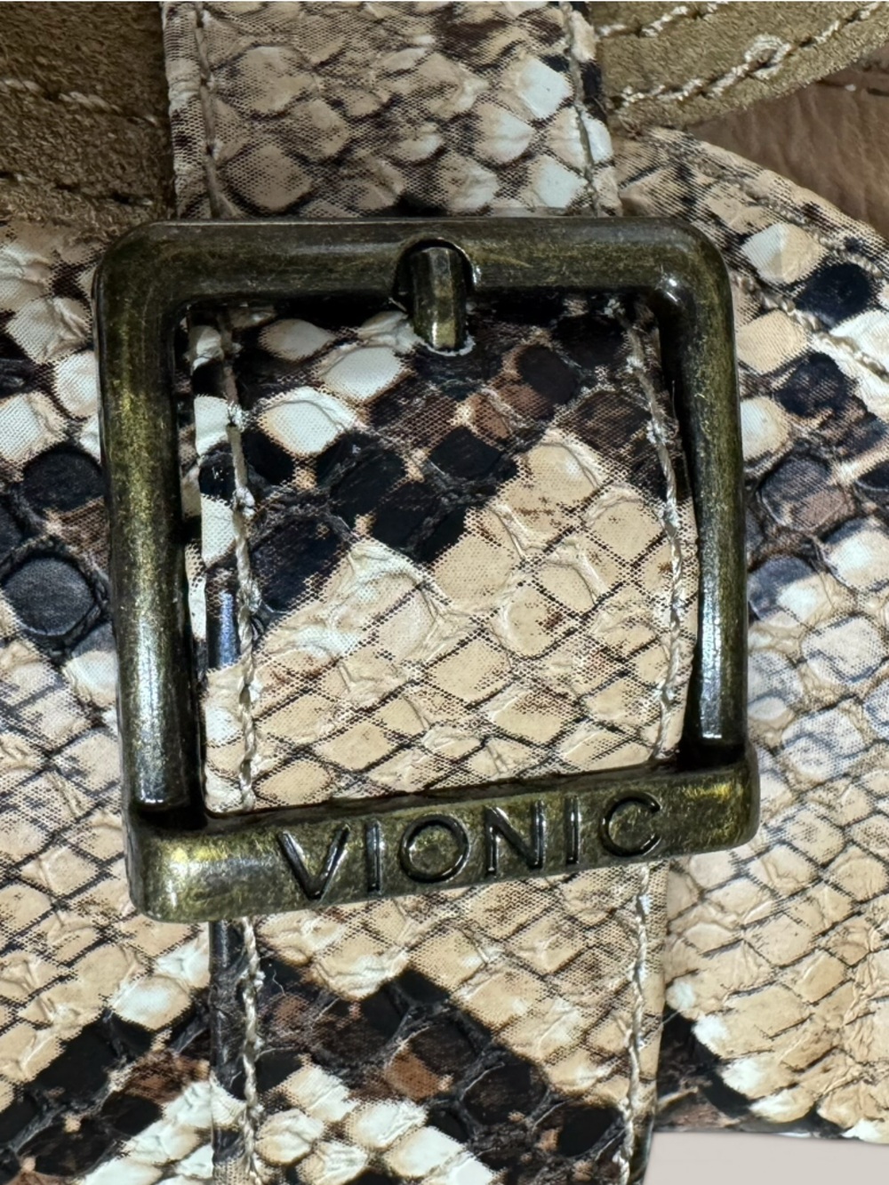VIONIC Naomi Suede Snake-Print Ankle Boot Size 7 - Picture 10 of 11